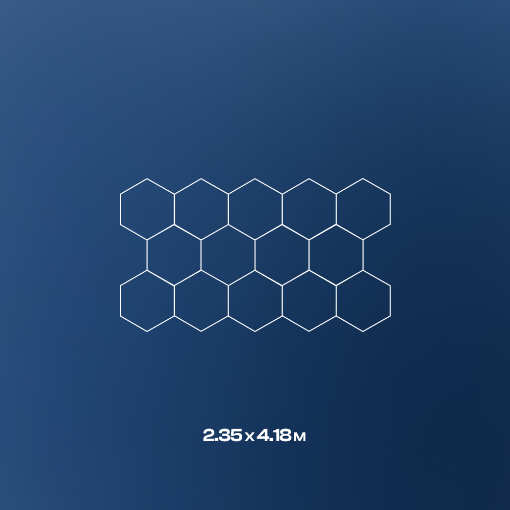 14 Hexagon LED light, 6500K, Non-dimmable