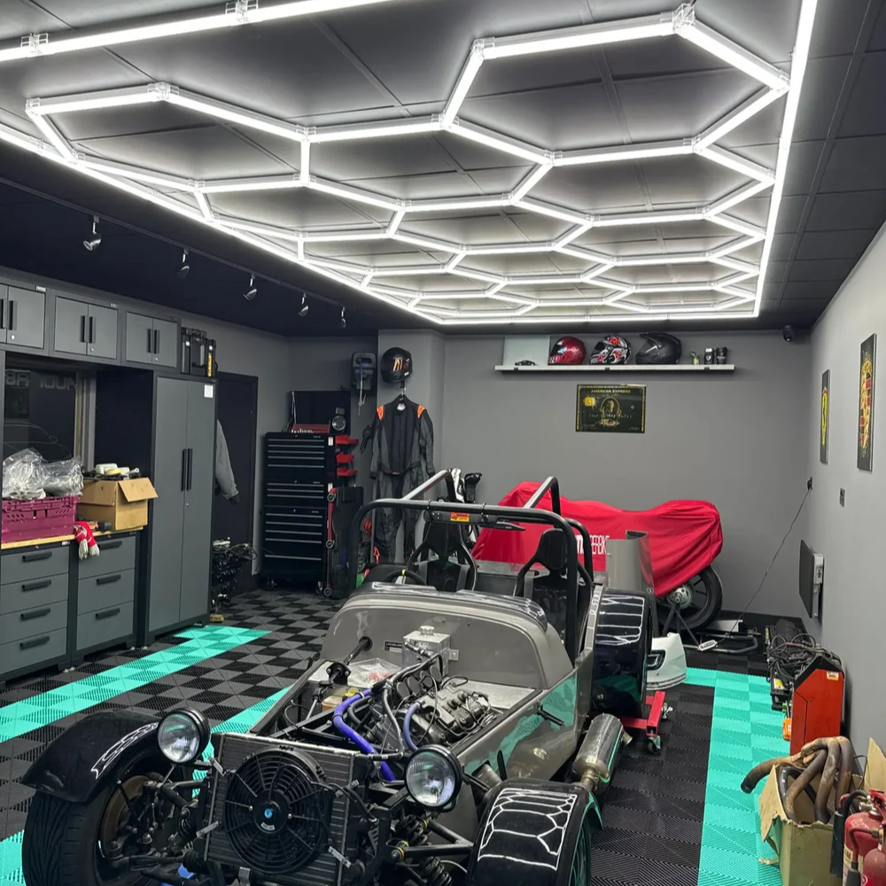 14 Hexagon LED-valo + kehikko, 6500K, Ei himmennettävä