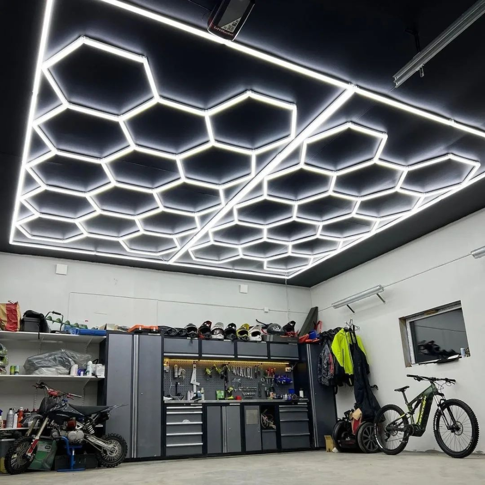 14 Hexagon LED-valo + kehikko, 6500K, Ei himmennettävä