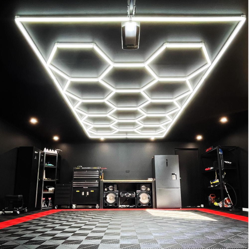 14 Hexagon LED-valo + kehikko, 6500K, Ei himmennettävä