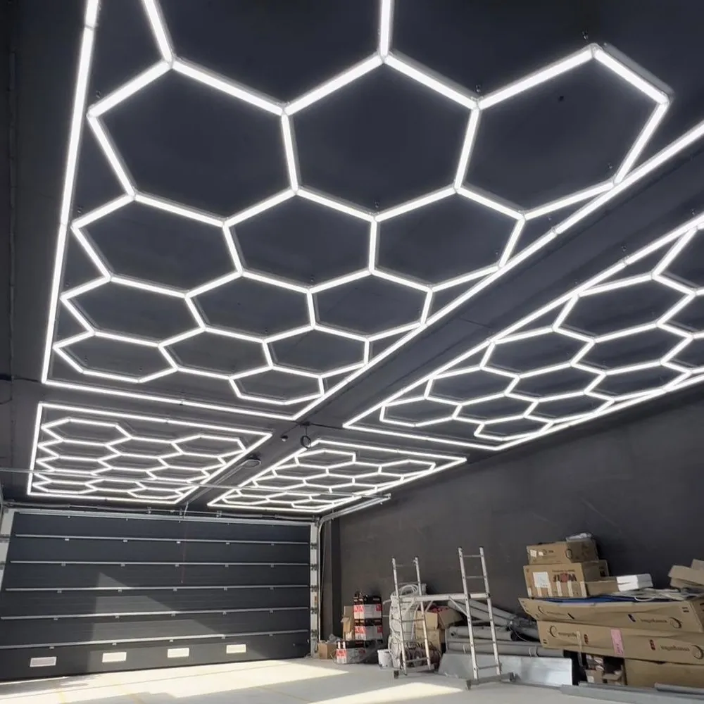 14 Hexagon LED-valo + kehikko, 6500K, Ei himmennettävä