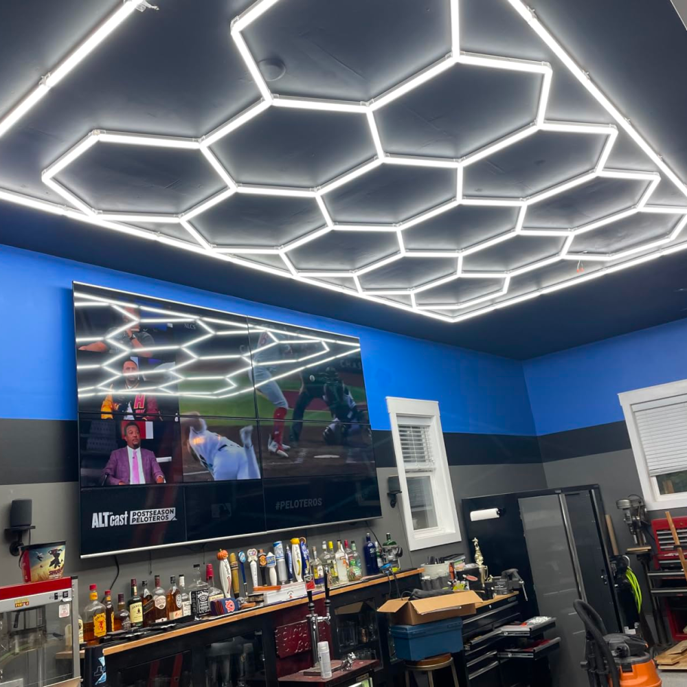 14 Hexagon LED-valo + kehikko, 6500K, Ei himmennettävä