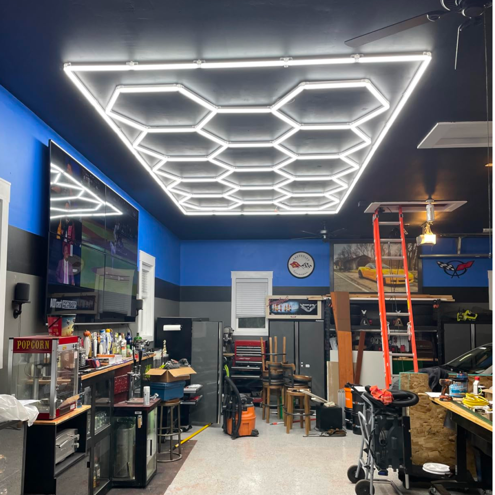 14 Hexagon LED-valo + kehikko, 6500K, Ei himmennettävä