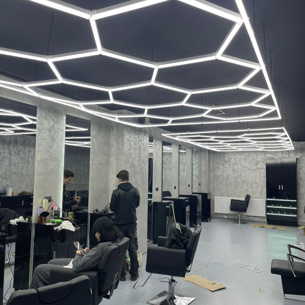 14 Hexagon LED-valo + kehikko, 6500K, Ei himmennettävä