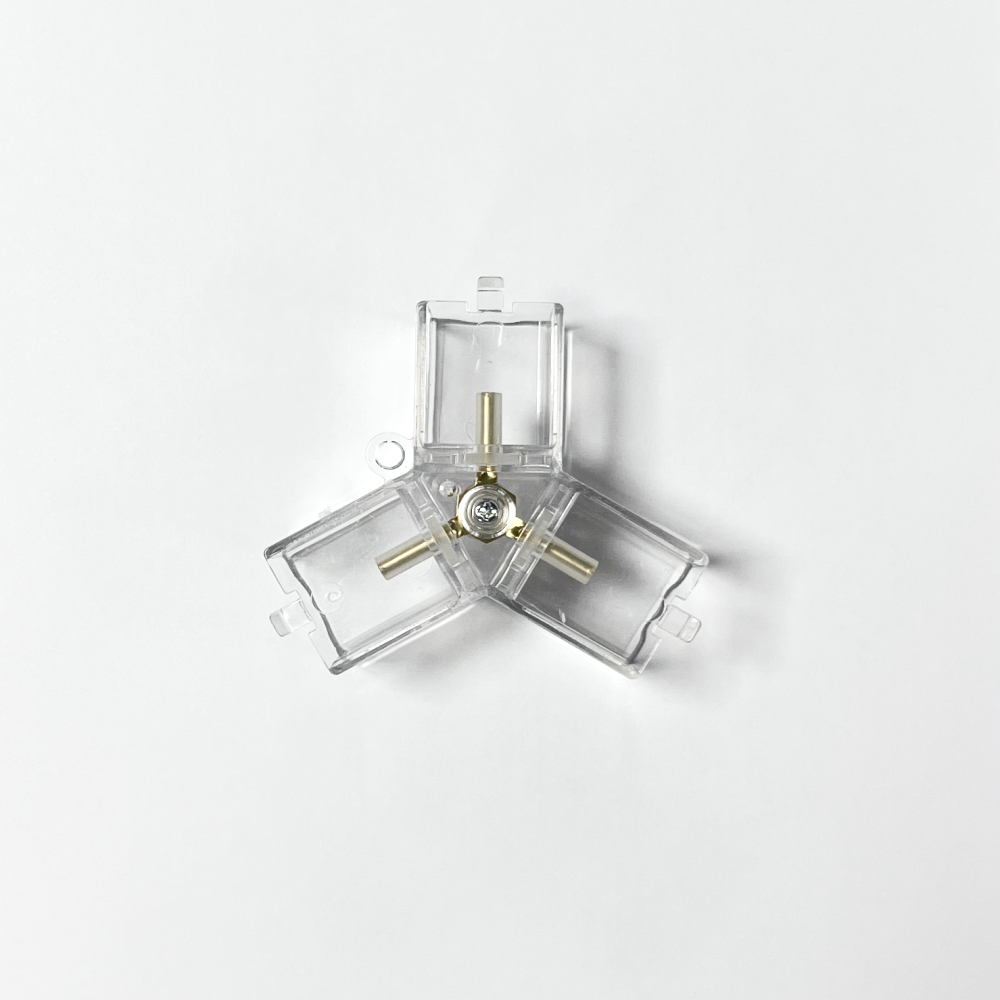 Y-kulmaliitin Hexagon LED-valoon, 2-napainen