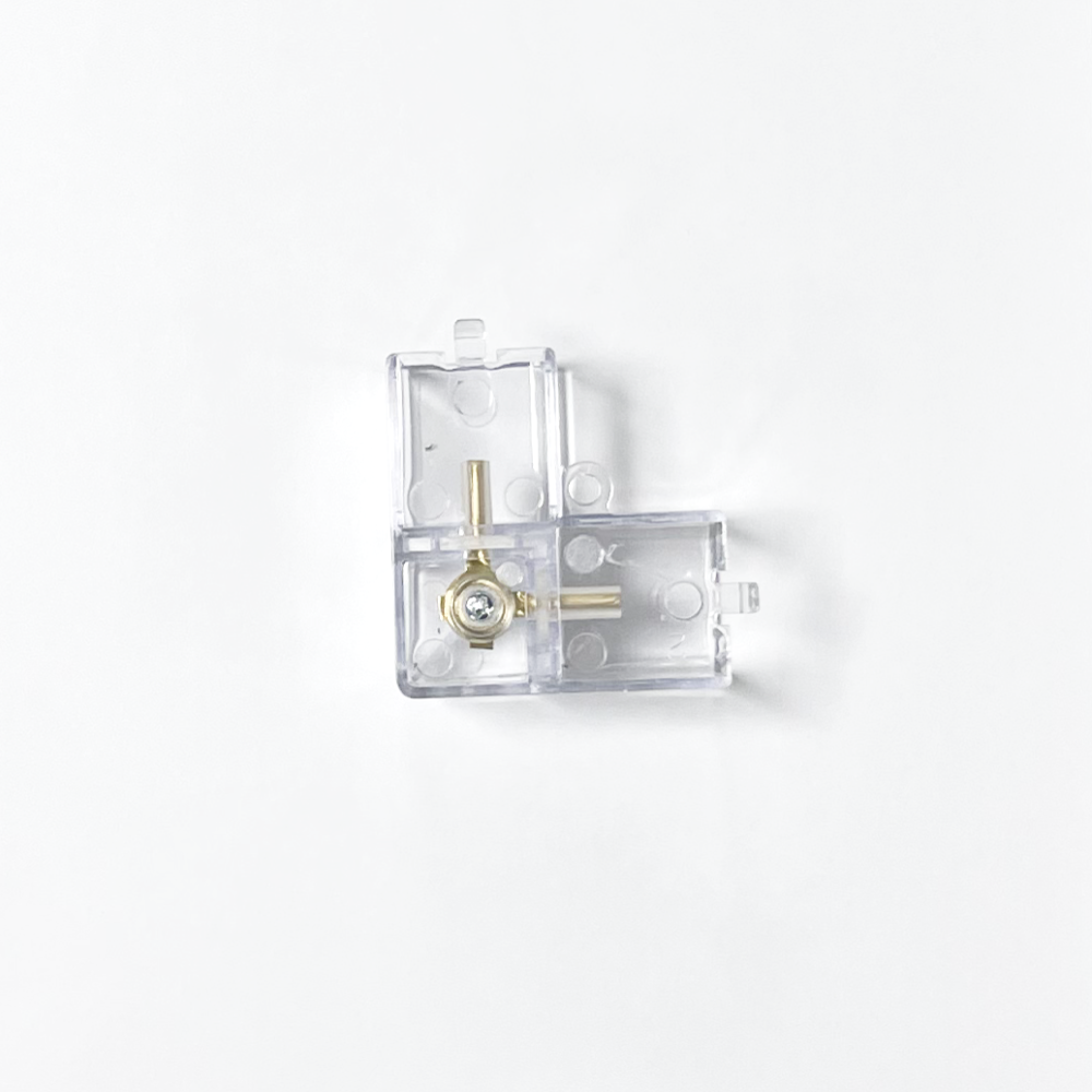 L-kulmaliitin Hexagon LED-valoon, 2-napainen