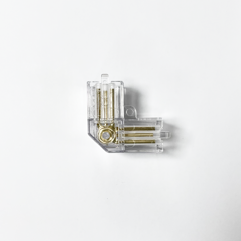L-kulmaliitin Hexagon LED-valoon, 3-napainen