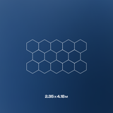 14 Hexagon LED light, 6500K, Non-dimmable