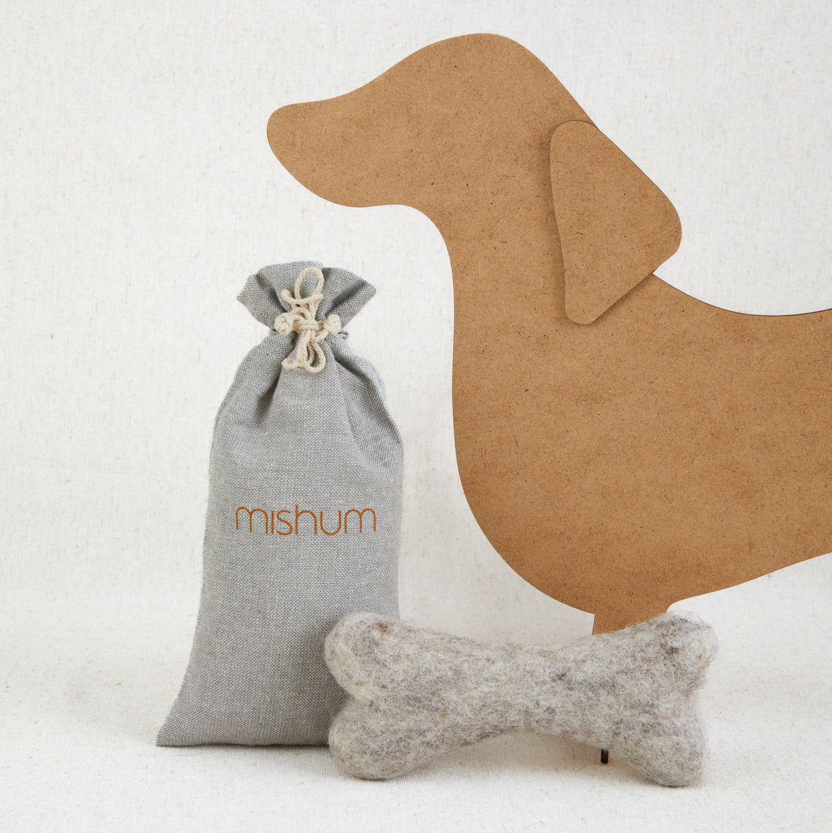 Felt Bone for Dogs – 100% Natural Wool | Durable Dog Toy 1 pc