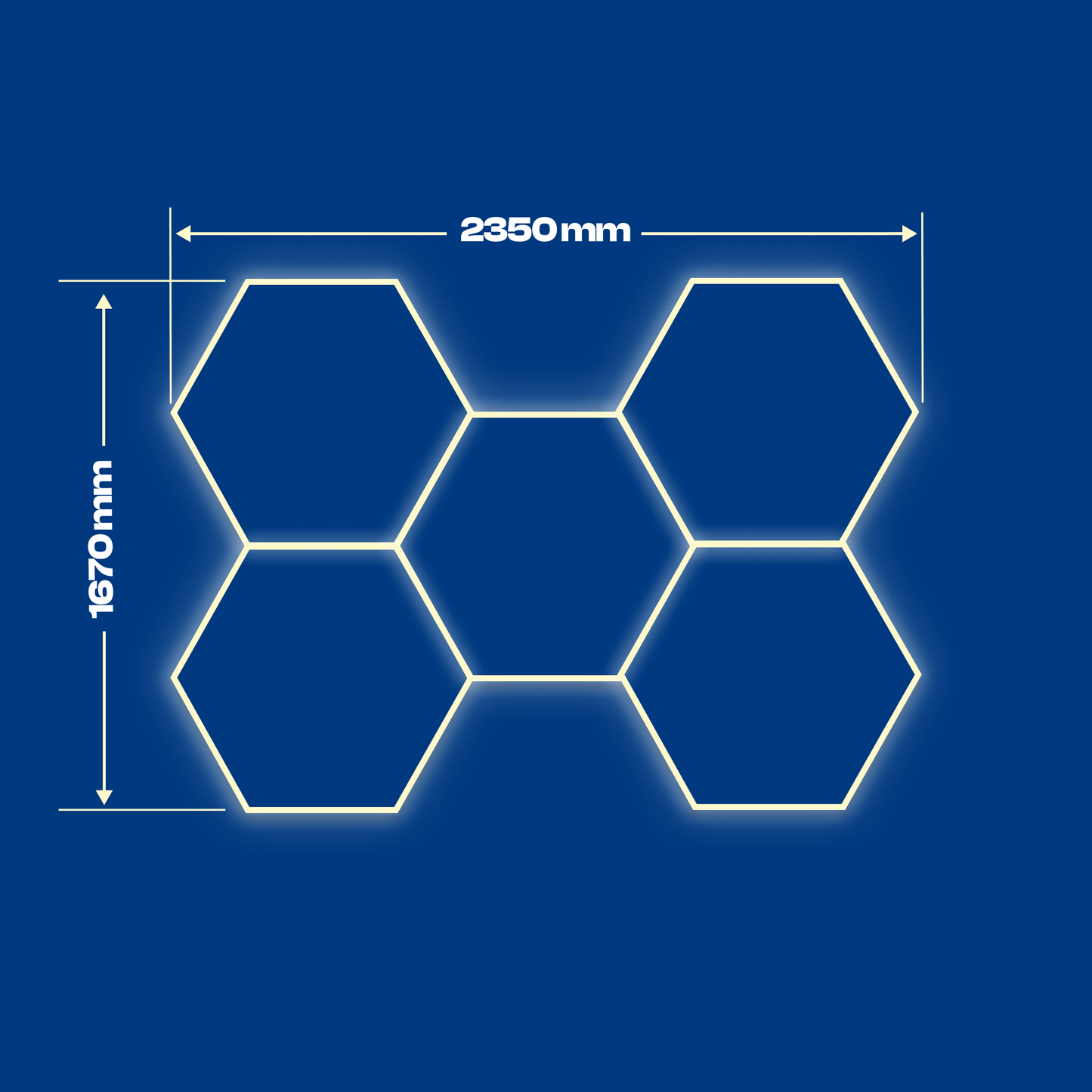 5 Hexagon LED light 4000K 