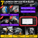 LAUNCH CRP123I V2.0 OBD2 Scanner – Quad-System Diagnostic Tool, 7 Reset Functions, Free Lifetime Update