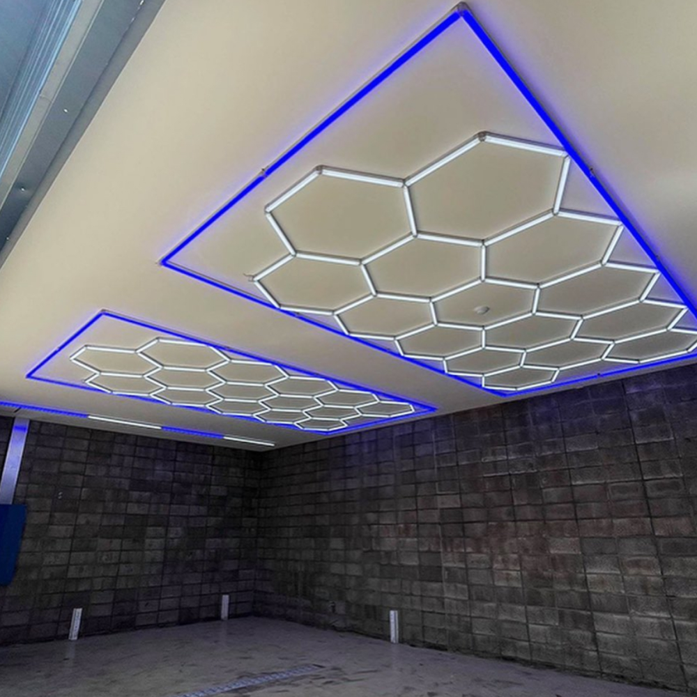 15 Hexagon LED light + Blue frame